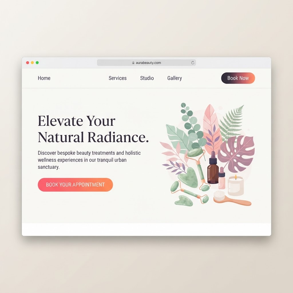 Website Konzept für Beauty Studio