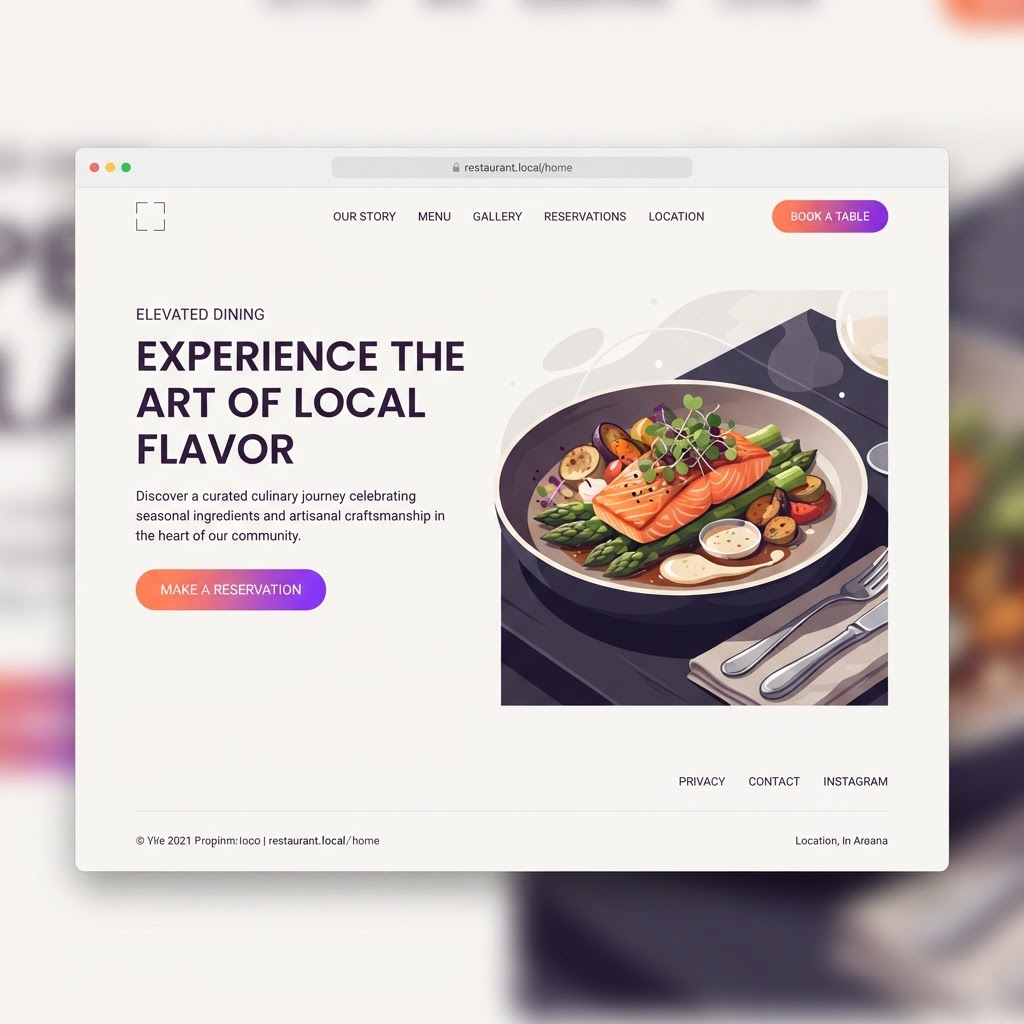 Website Konzept für Restaurant